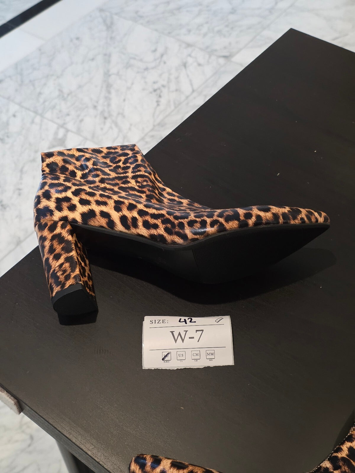 Leopard Print Knee-High Boots, Women's